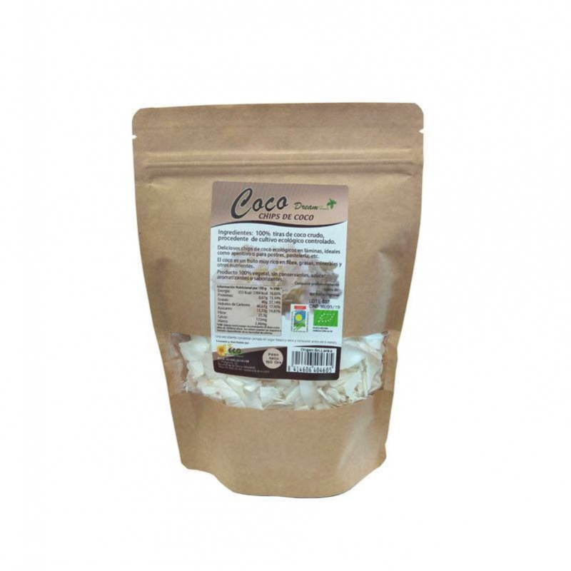 Chips de coco crudo bio, Dream Foods 150gr