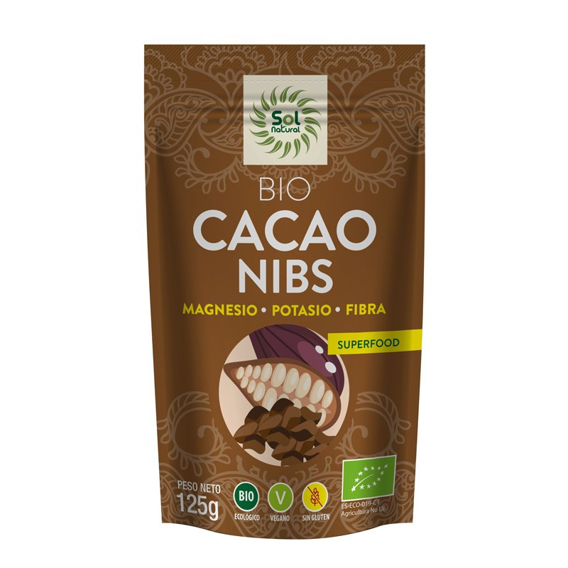 Nibs de Cacao Crudo, Sol Natural