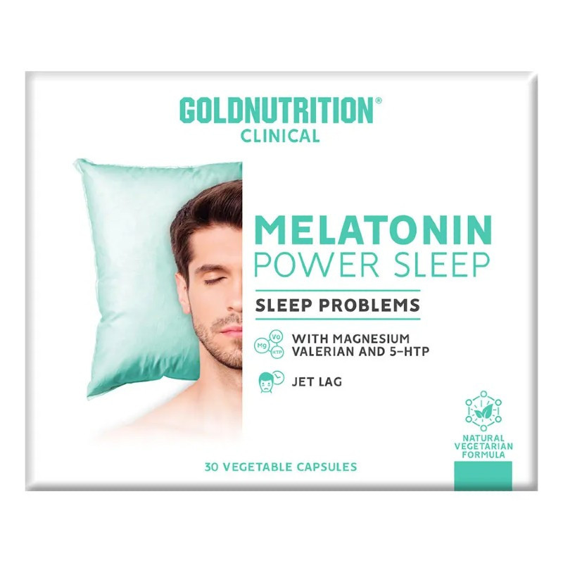 Vegetabiliska kapslar Melatonin power sleep, Goldnutrition