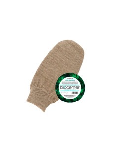 Biologische Hammam Vlasvezel Massage Handschoen, Biocenter. Biologisch