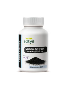 Carbón activo con probióticos 90 cápsulas, Sotya