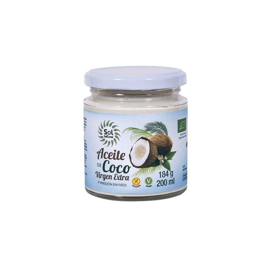 Aceite de Coco Bio, Sol Natural. Vismar Natural - Productos Ecológicos