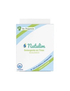 Natulim - Detergente en Tiras para Lavadora (40 Lavados) - Incluye efecto  Suavizante, Ecológico, Hipoalergénico - Ropa limpia y suave sin ensuciar el