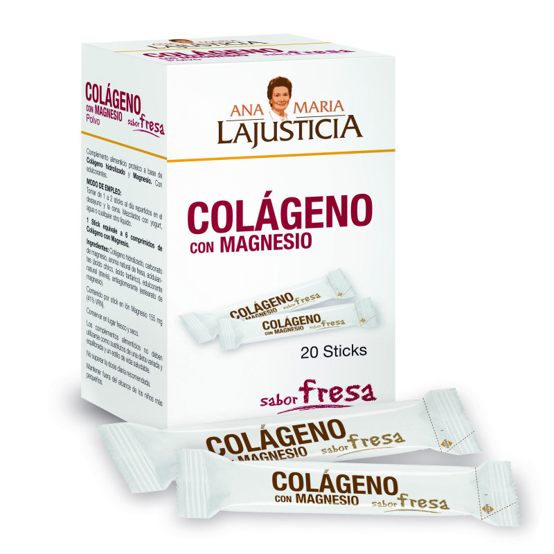 Colágeno con Magnesio fresa, Ana María Lajusticia
